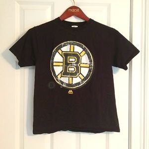 Boston Bruins Tee, Youth Large, Black